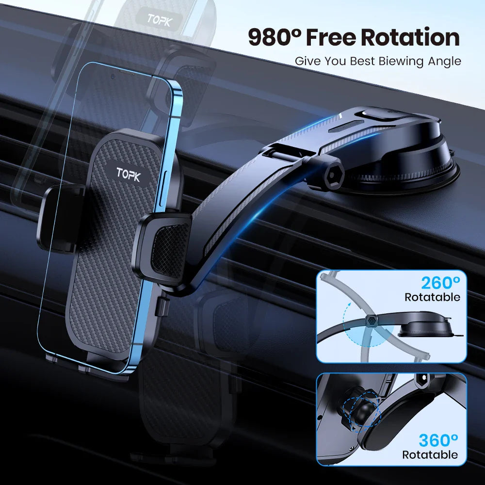 Gravity Car Phone Holder – Dashboard & Vent Mount